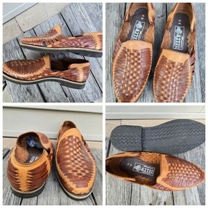 New Huarache Mexican Closed Toe Sandals Mens Sz 10 Zero Made In Japan